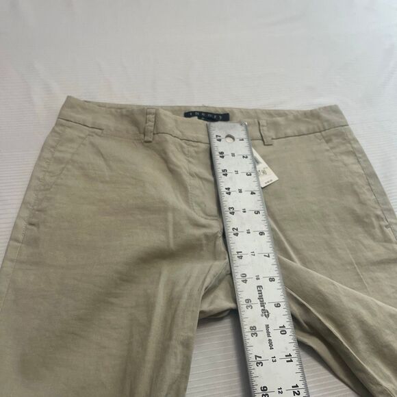 NWT Theory Palmer Crunch Barley Linen Bermuda Shorts Size 0 New - Picture 4 of 8